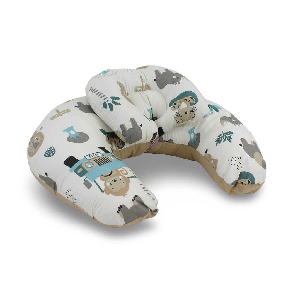 Nursing Pillow – Cafe with Animals Print