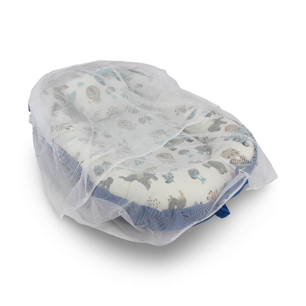 Baby Nest – Turquoise with Animals Print