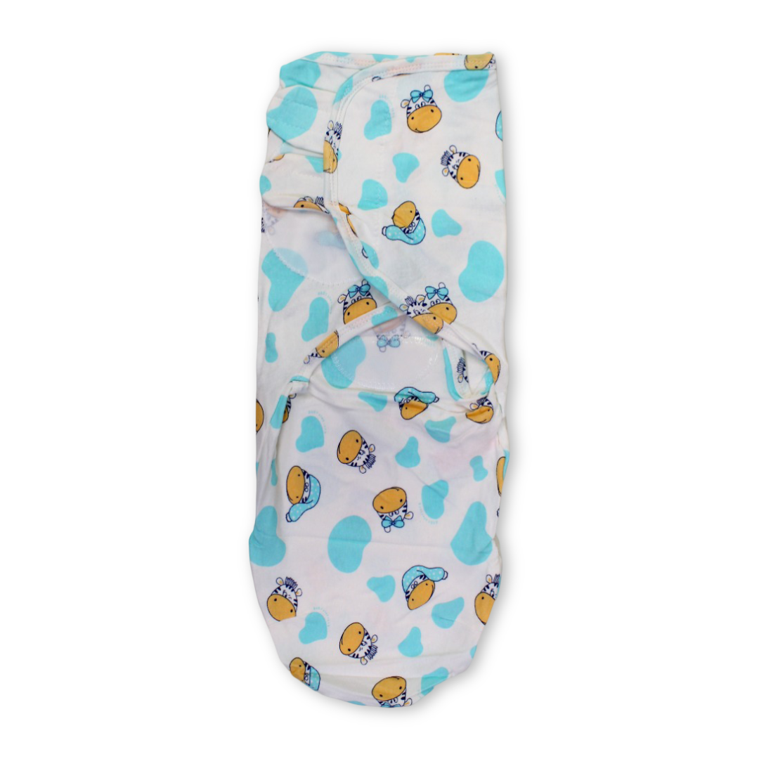 Kolaco Cotton Baby Swaddle – Off-White Cow Heads Print - Baby Essentials