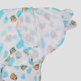 Cotton Baby Swaddle – Off-White Cow Heads Print