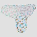 Cotton Baby Swaddle – Off-White Cow Heads Print