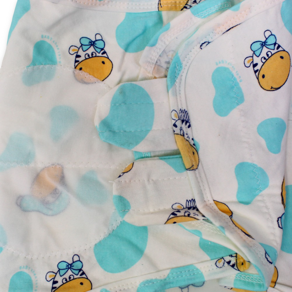 Kolaco Cotton Baby Swaddle – Off-White Cow Heads Print