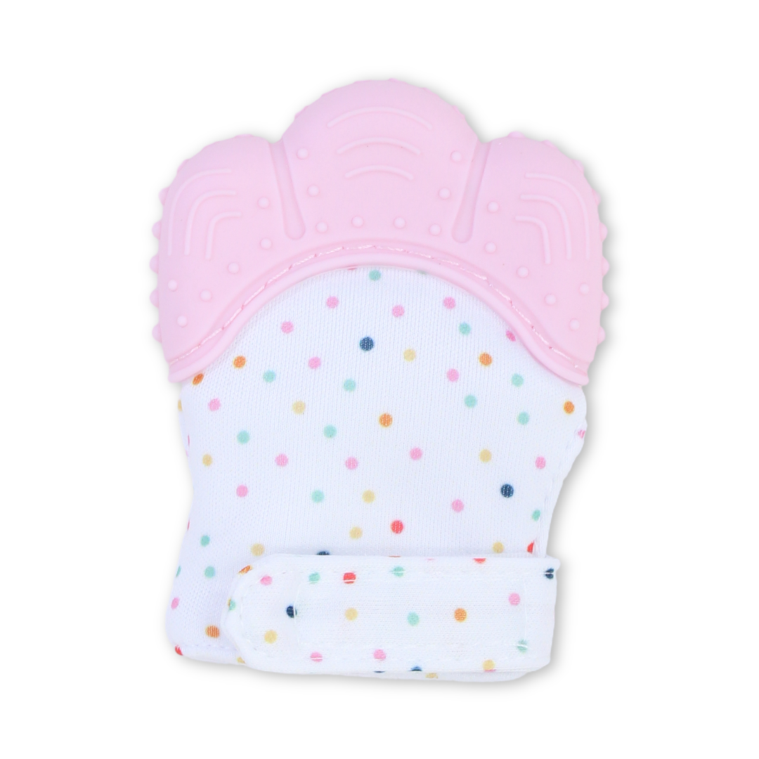 Silicone Baby Teether Pacifier Glove – Pink