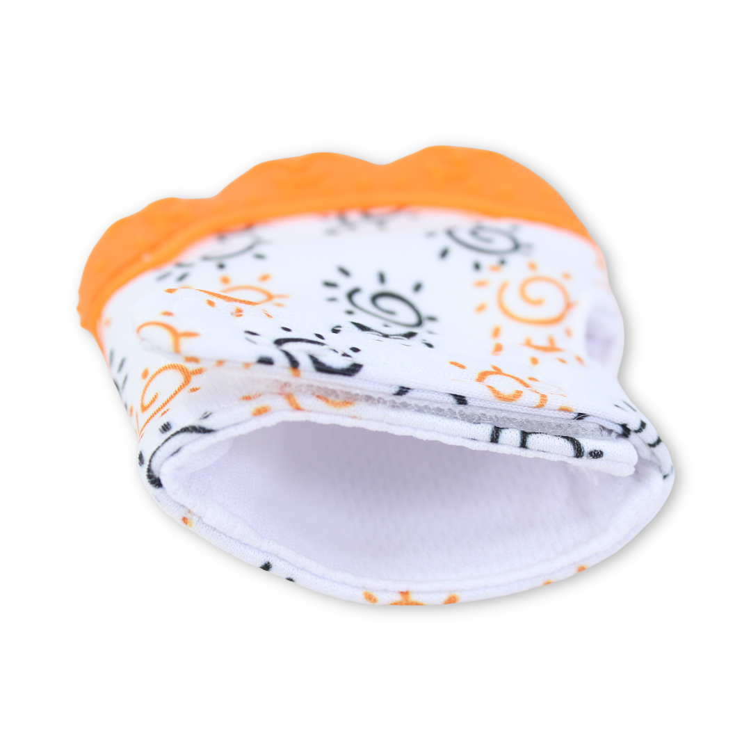 Silicone Baby Teether Pacifier Glove – Orange
