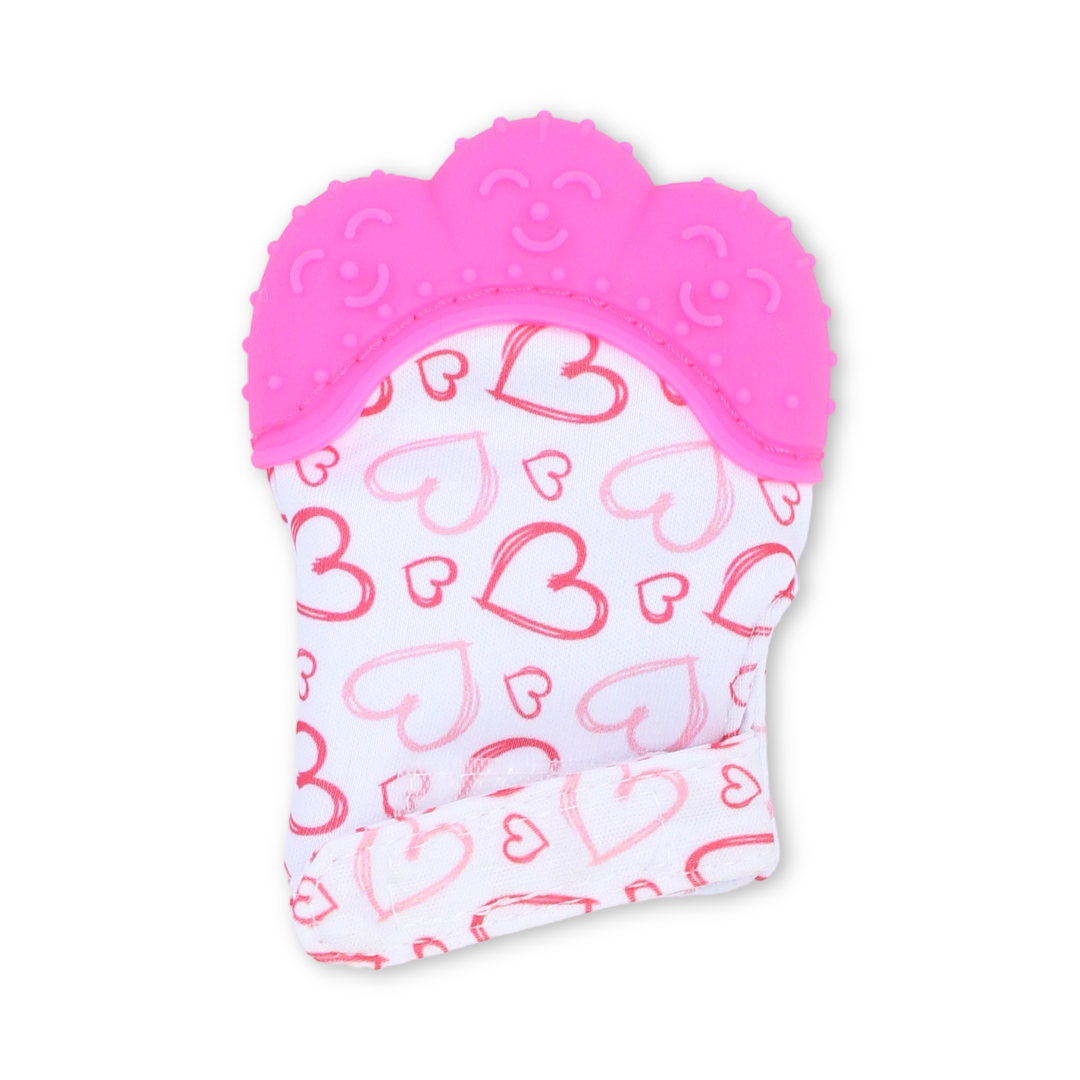 Silicone Baby Teether Pacifier Glove – Fuchsia