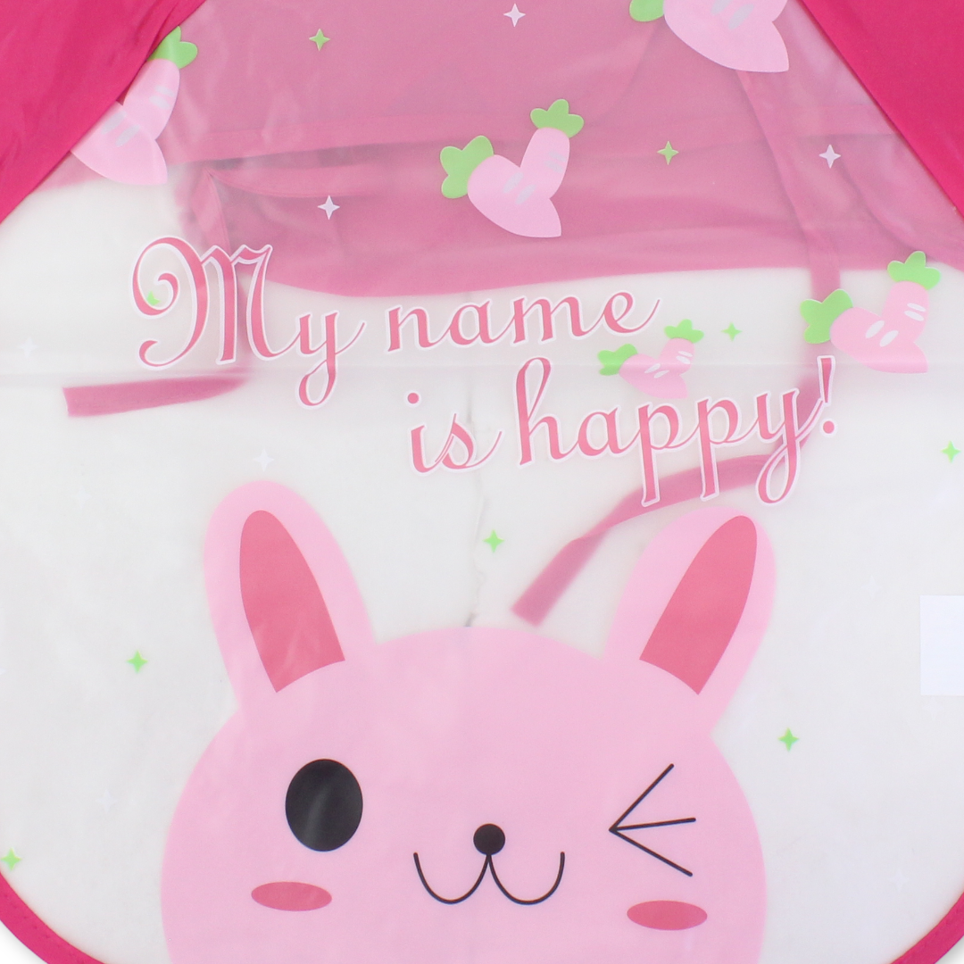 Baby Bib with Long-Sleeved – Fuchsia with Cat Print