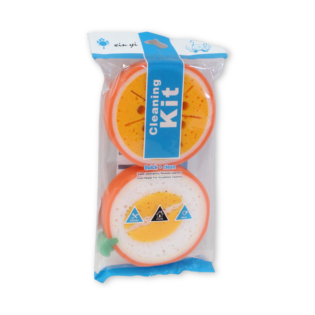 Fruit-Shaped Bath Sponges – Pack Of 2 - Baby Essentials - Happy Baby