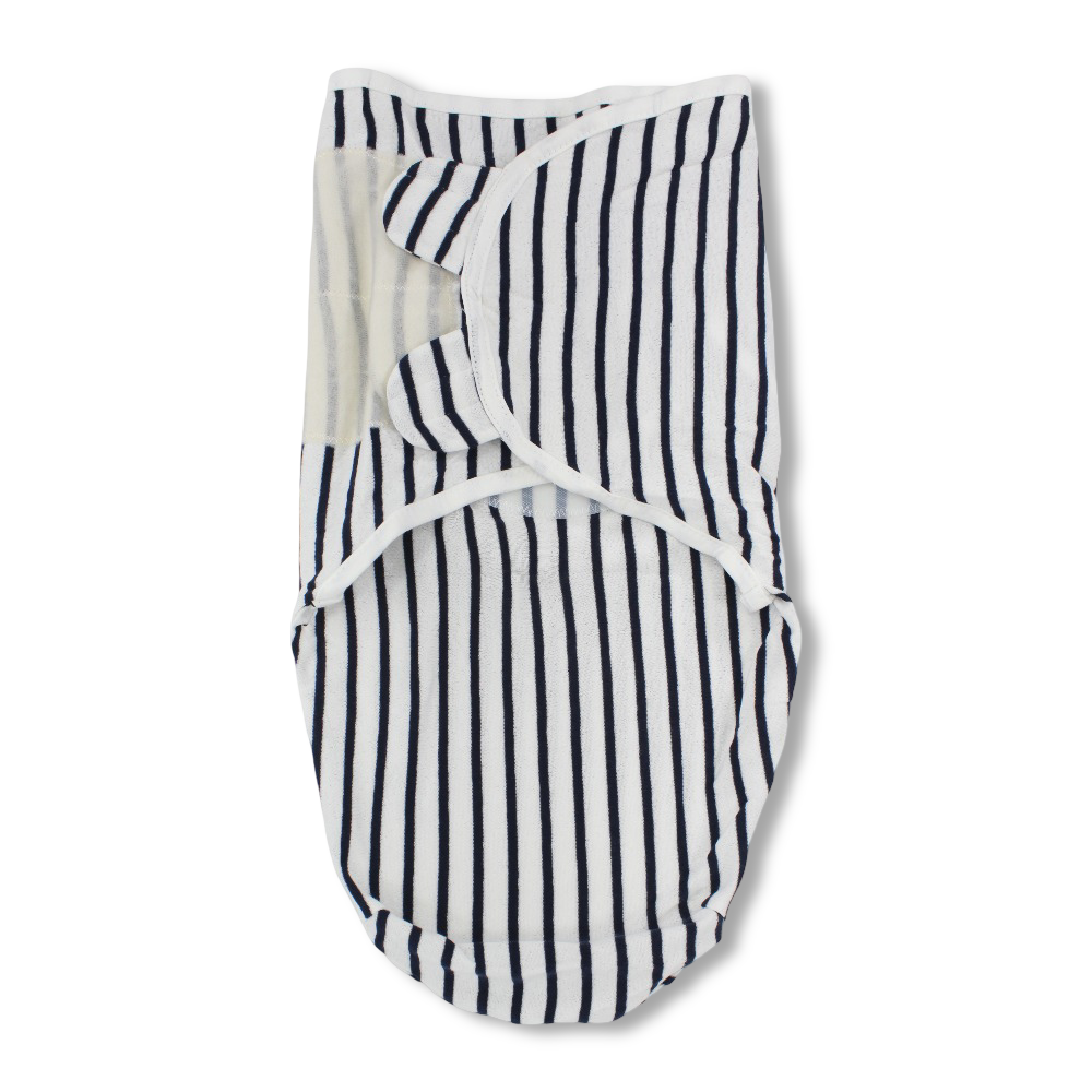Unisex Baby Swaddle – Black Striped