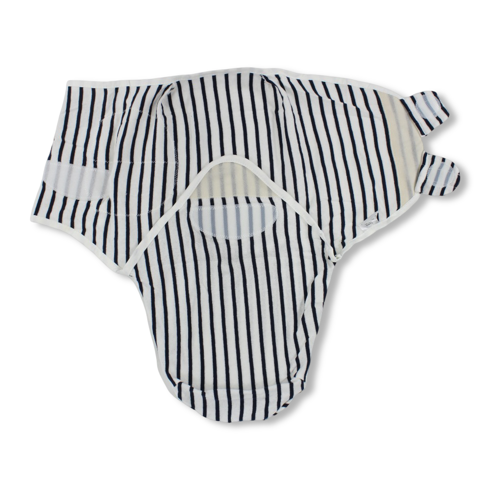 Unisex Baby Swaddle – Black Striped