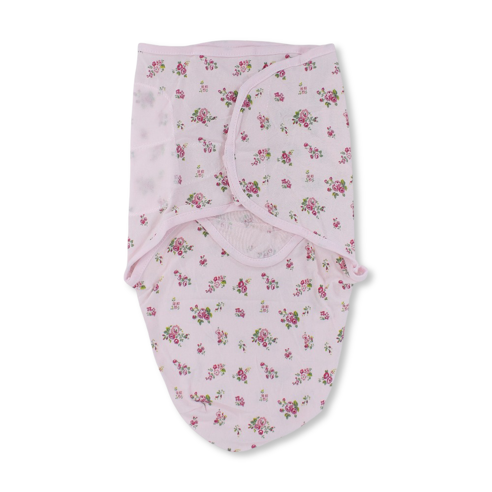 Unisex Baby Swaddle – Pink with Floral Print