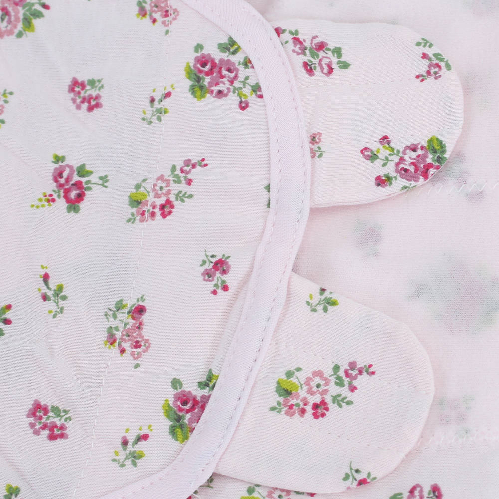 Unisex Baby Swaddle – Pink with Floral Print