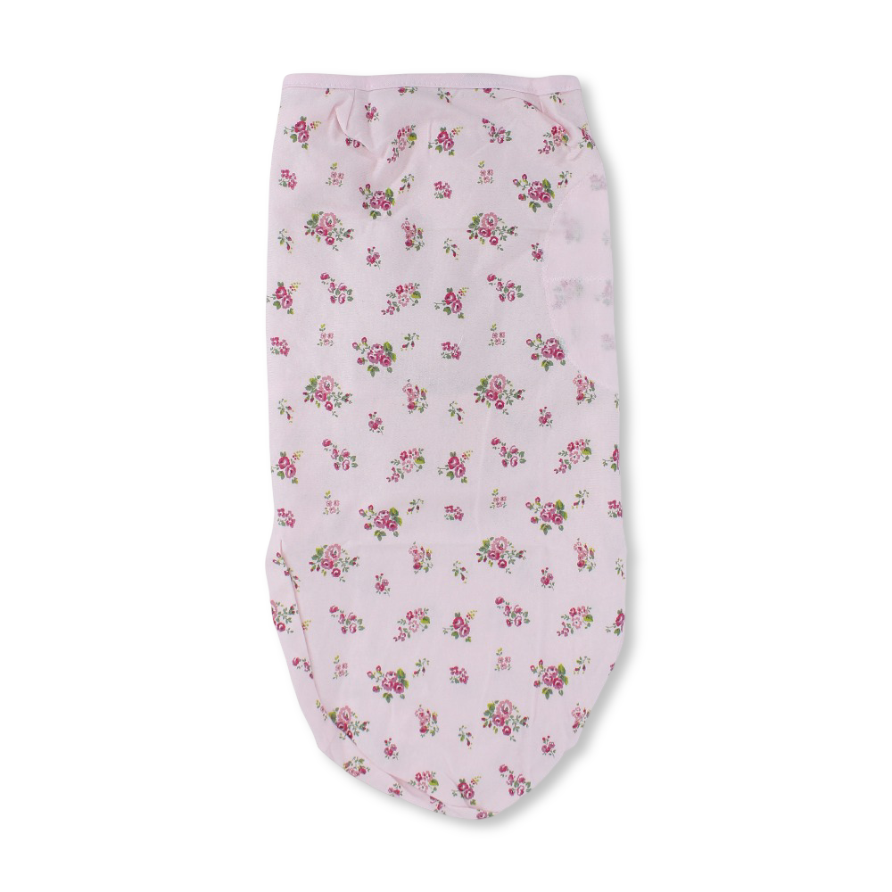 Unisex Baby Swaddle – Pink with Floral Print