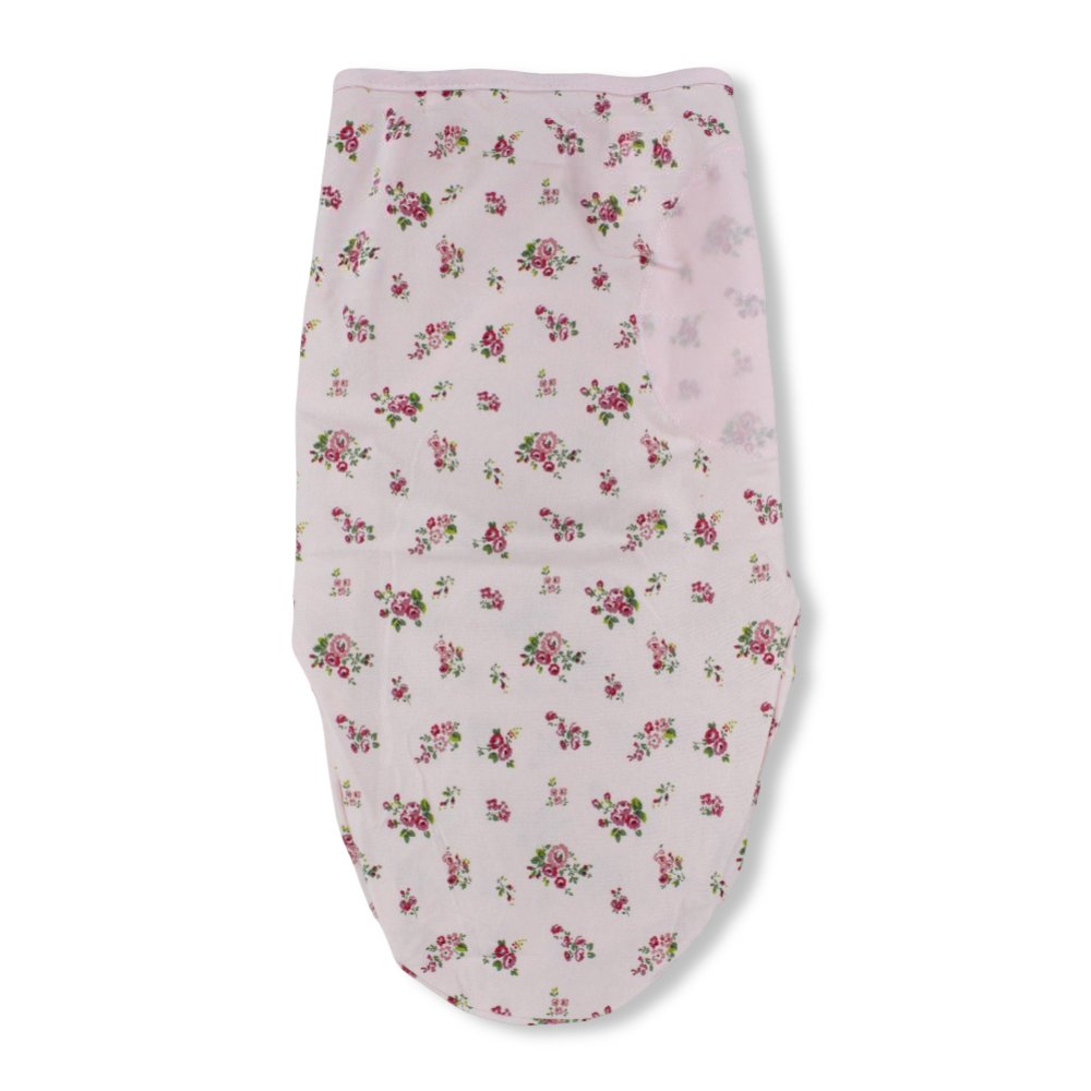 Unisex Baby Swaddle – Pink with Floral Print