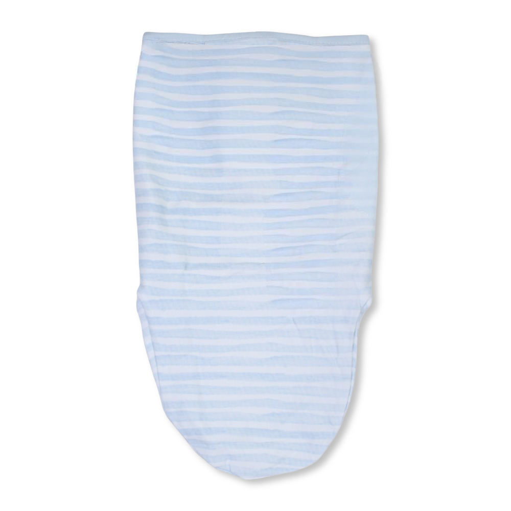 Unisex Baby Swaddle – Striped Baby Blue