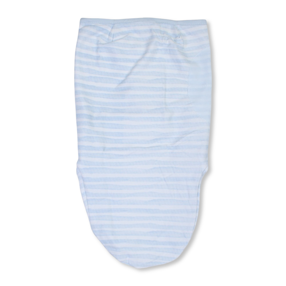 Unisex Baby Swaddle – Striped Baby Blue