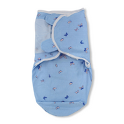 Unisex Baby Swaddle – Baby Blue with Butterflies Print