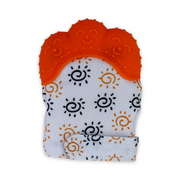 Smart Baby Gloves Teether – Orange with Sun Print