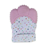 Smart Baby Gloves Teether – Pink with Polka Dots Print