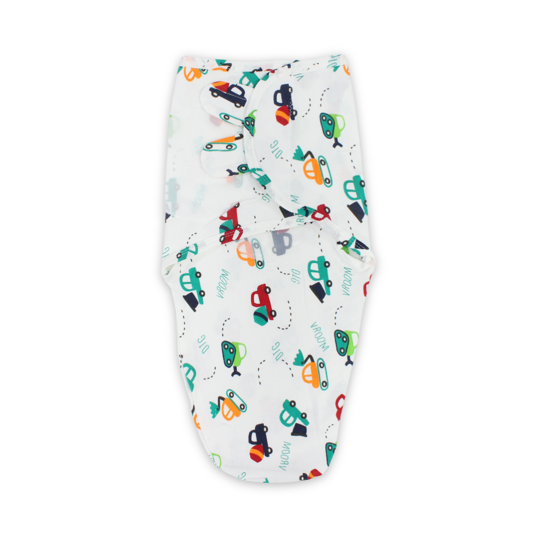 Cotton Baby Swaddle – Off-White with Equipment Print - Baby Essentials - OKO