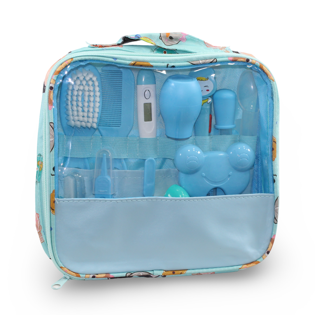10-piece Pedicure Set with Thermometer - Light Blue