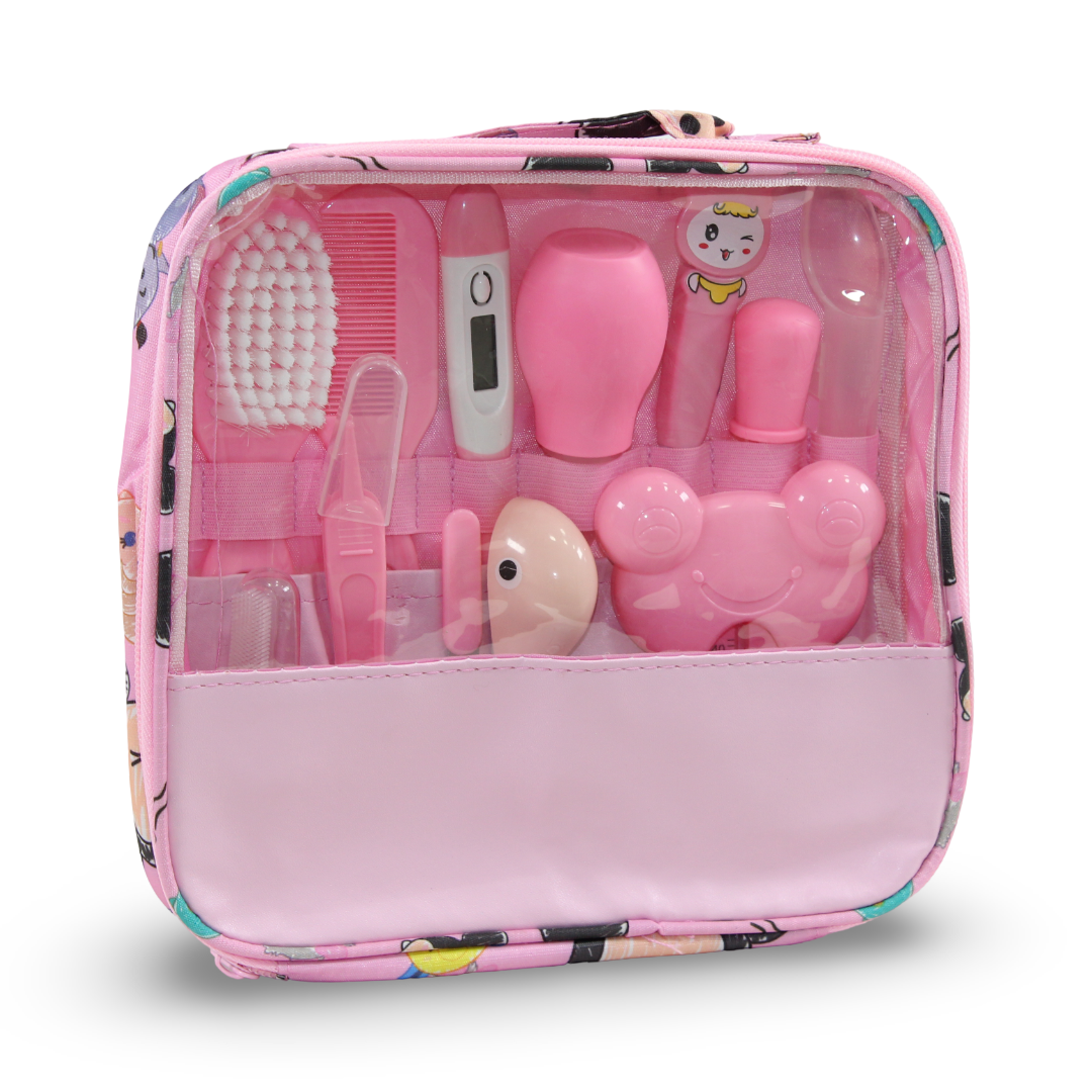 10-Piece Pedicure Set with Thermometer - Pink