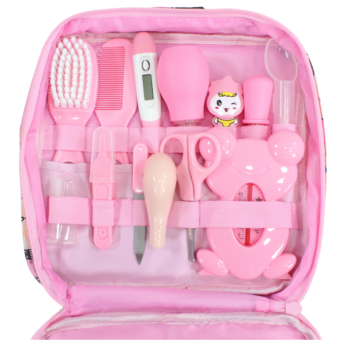 10-Piece Pedicure Set with Thermometer - Pink
