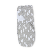 Kolaco Swaddle Wrap – Grey with Clouds Print