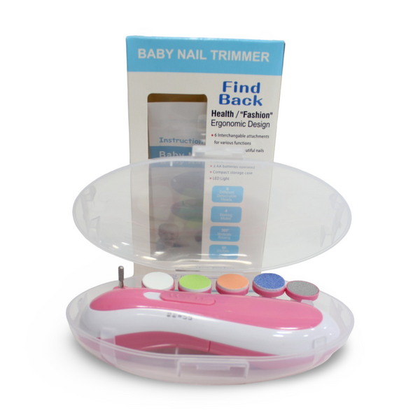 Baby Electric Nail Trimmer Safe & Gentle Nail Care – Pink