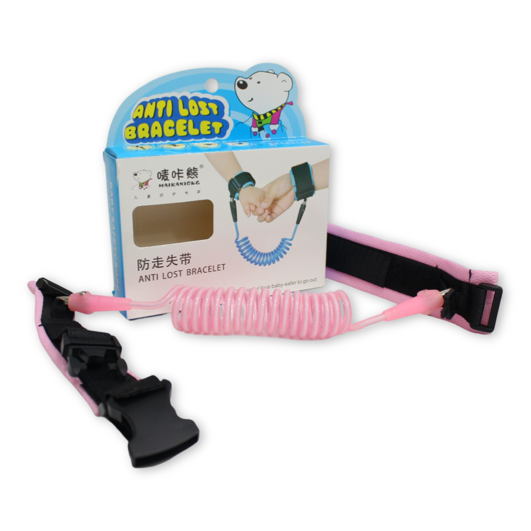 Child Safety Harness Wrist Belt 1.5m Anti-Lost Bracelet – Pink - Baby Essentials - Happy Baby