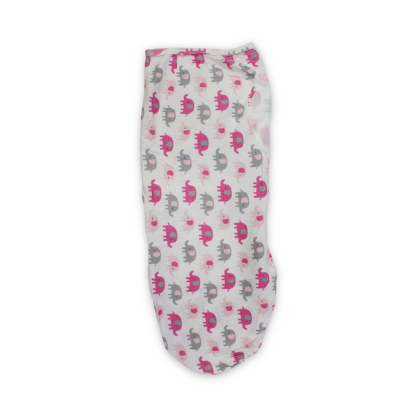 Kolaco Cotton Baby Swaddle – Off-White with Elephant Print