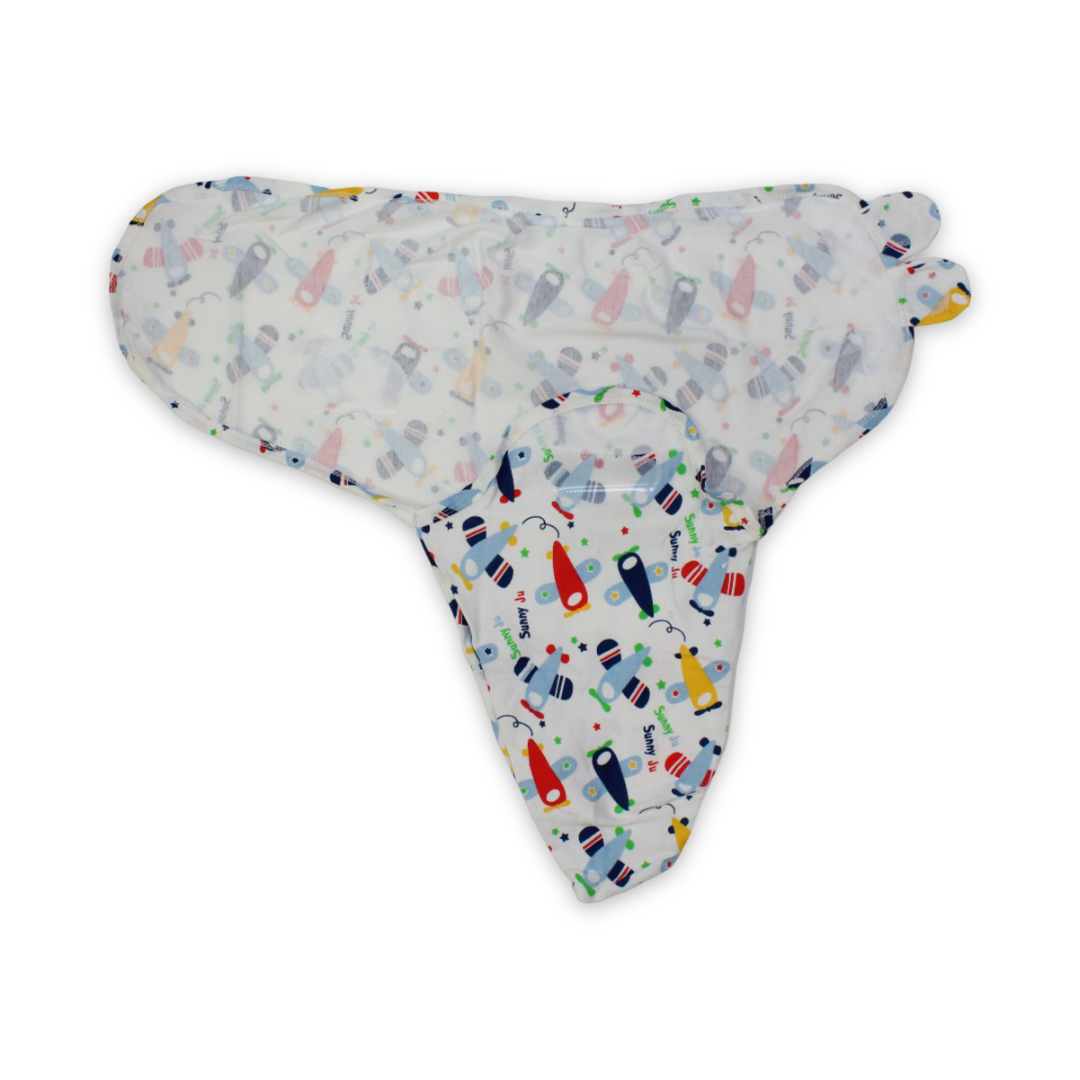 Kolaco Cotton Baby Swaddle Me (Airplanes)