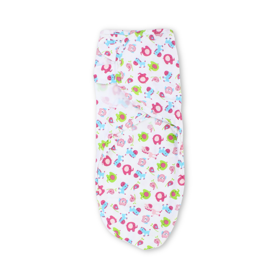 Kolaco Swaddle Wrap – Off-White with Animals Print