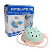 Universal Gyro Bowl Spill-Proof Baby Dish – Mint & Salmon