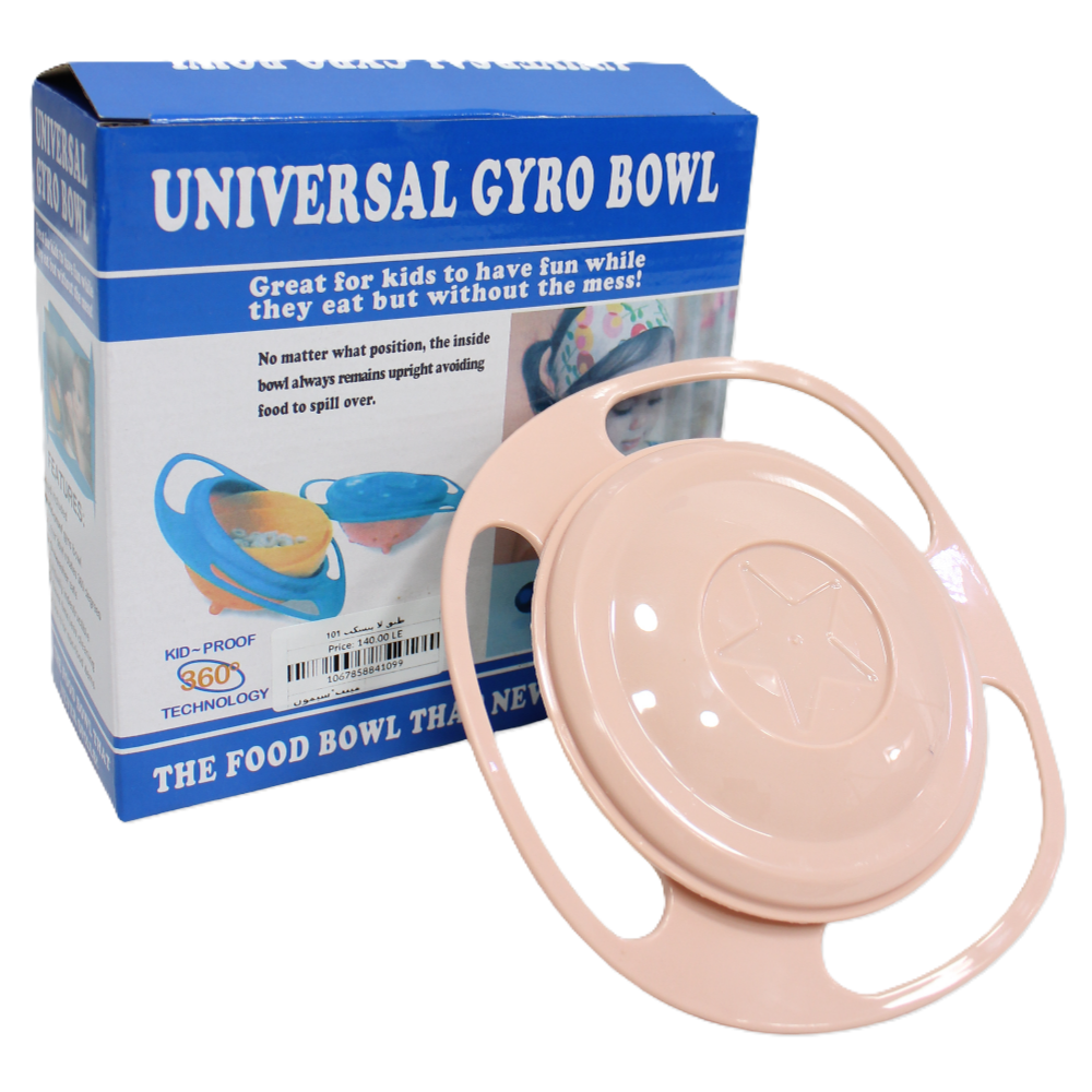 Universal Gyro Bowl Spill-Proof Baby Dish – Mint & Salmon