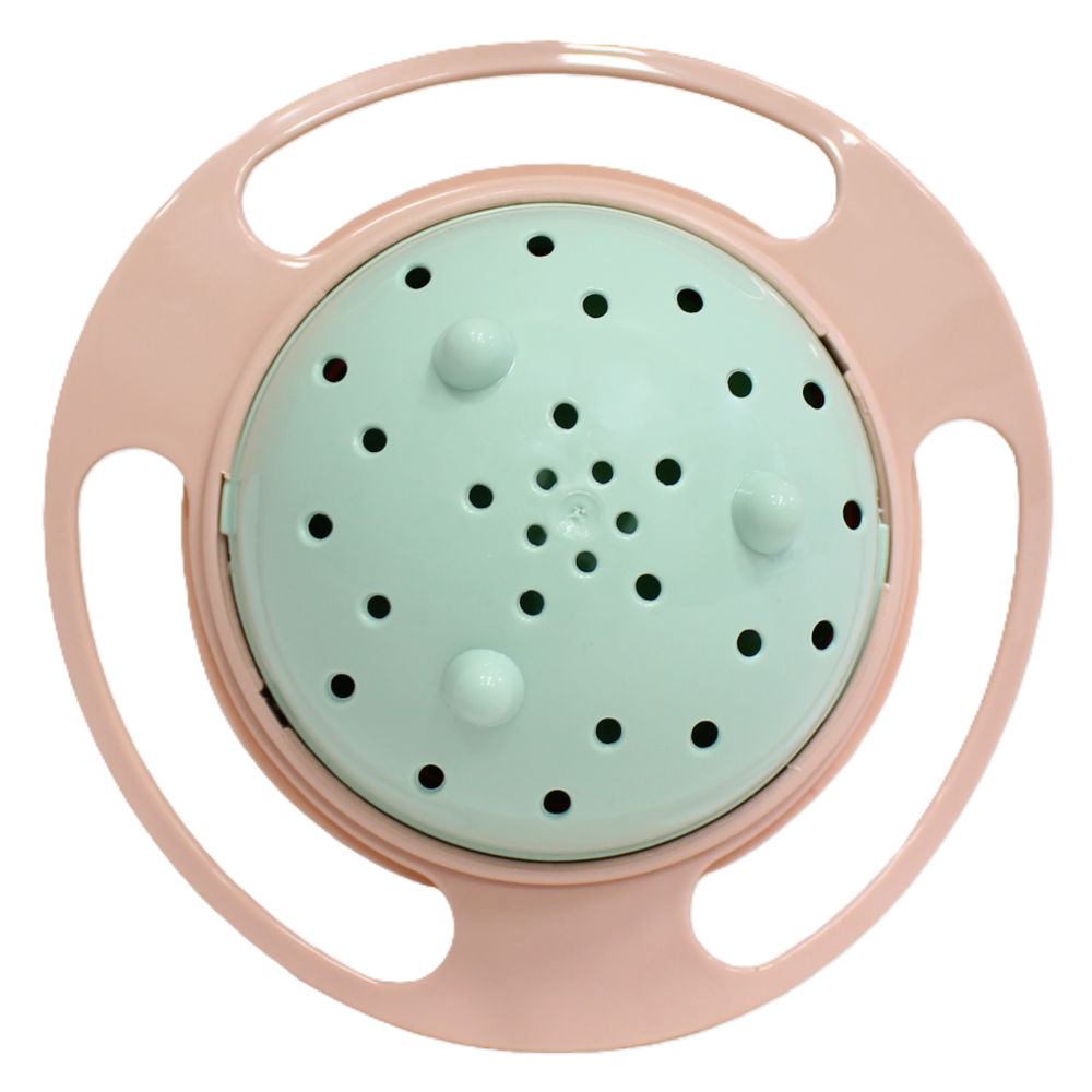 Universal Gyro Bowl Spill-Proof Baby Dish – Mint & Salmon