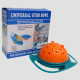 Universal Gyro Bowl – Spill-Proof Baby Dish (Orange)