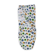 My Baby Cotton Swaddle Blanket – White with Animals Print