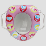 Cushioned Children’s Toilet Seat – Potty Training Toilet Seat with Handles (Candies)