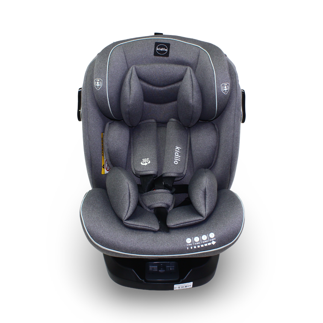 Kidilo KBH311 ISOFIX 360° Rotation Car Seat – Grey
