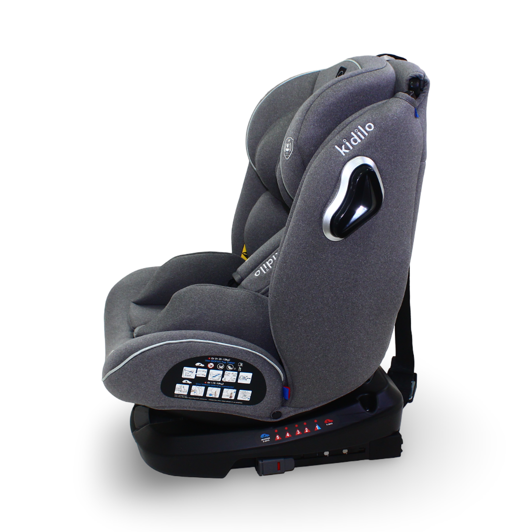 Kidilo KBH311 ISOFIX 360° Rotation Car Seat – Grey