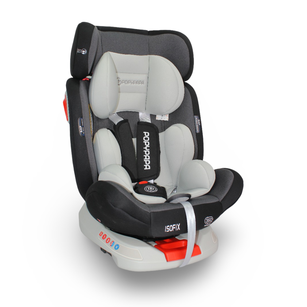 Popypapa Isofix 360° Baby Car Seat - Grey