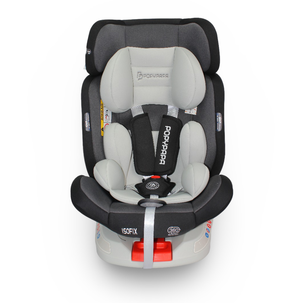 Popypapa Isofix 360° Baby Car Seat - Grey