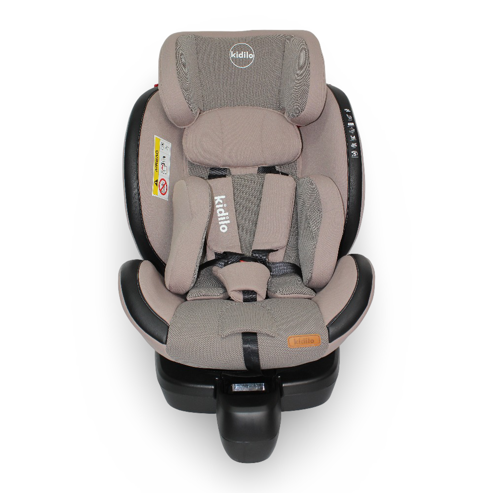 Kidilo Isofix 360° All-Stage Car Seat - Light Brown