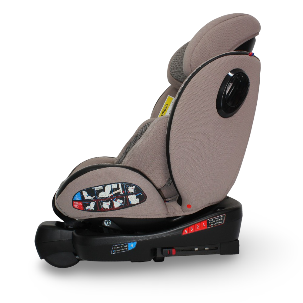 Kidilo Isofix 360° All-Stage Car Seat - Light Brown