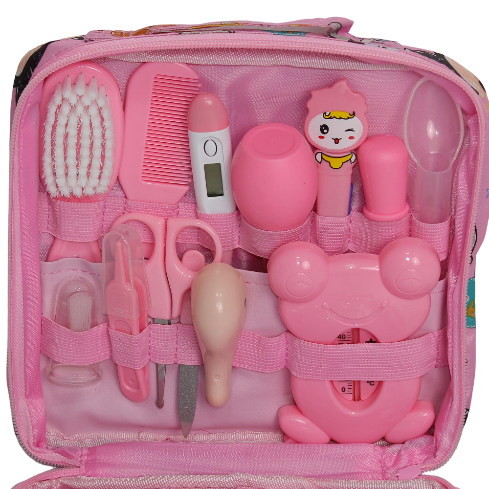 Baby Care Manicure Set – Pink 13-Piece Grooming Kit