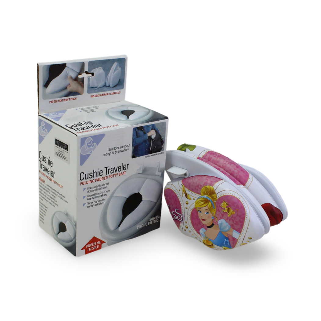 Cushie Traveler Folding Padded Potty Seat – Princess Print