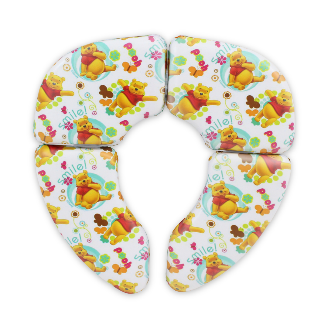 Cushie Traveler Folding Padded Potty Seat – White with Pooh Print
