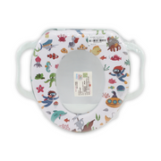 Baby Potty Training Seat – White with Marine Animals Print