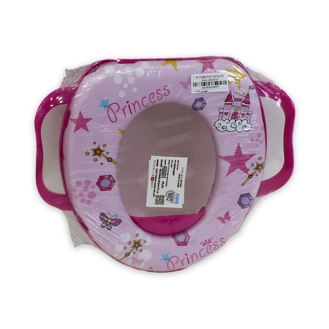 Baby Potty Training Seat – Fuchsia with Princesses Print