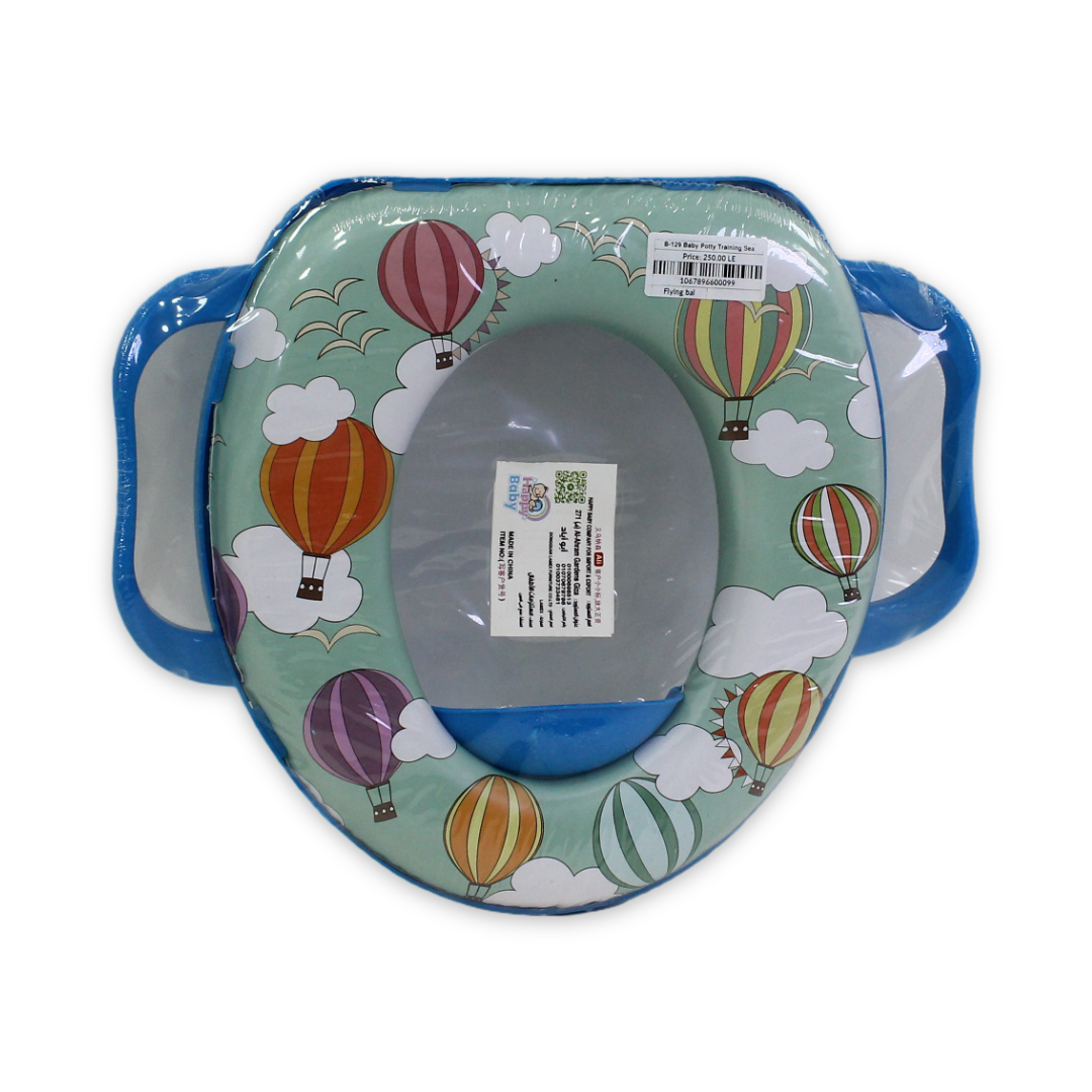 Baby Potty Training Seat – Blue with Air Balloon Print